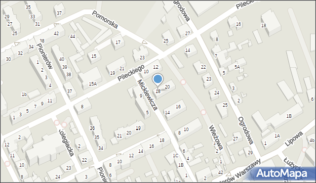 Myślibórz, Mickiewicza Adama, 18, mapa Myślibórz