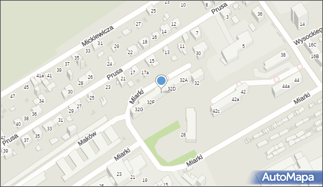 Mysłowice, Miarki Karola, 32E, mapa Mysłowice