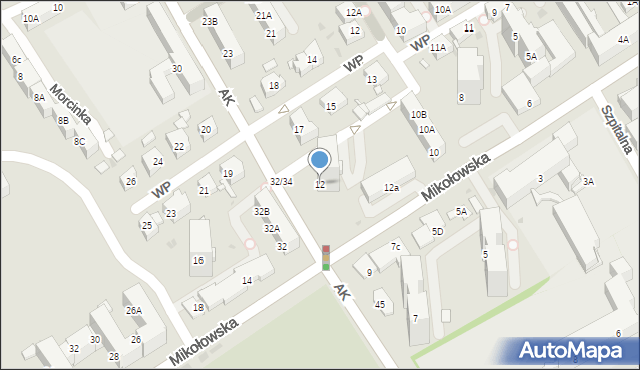 Mysłowice, Mikołowska, 12, mapa Mysłowice