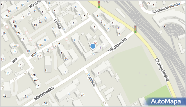 Mysłowice, Mikołowska, 4A, mapa Mysłowice
