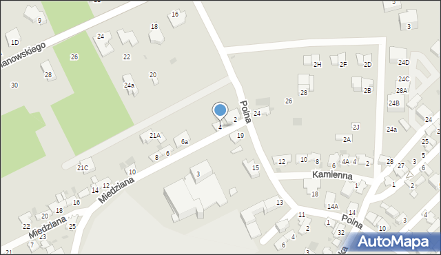 Myszków, Miedziana, 4, mapa Myszków