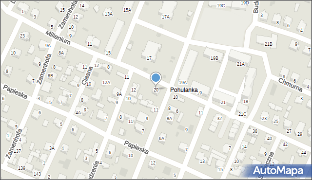 Myszków, Millenium, 20, mapa Myszków