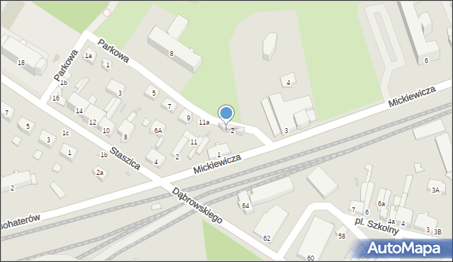 Nakło nad Notecią, Mickiewicza Adama, 2, mapa Nakło nad Notecią