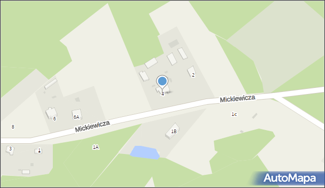 Narewka, Mickiewicza Adama, 4, mapa Narewka