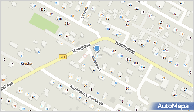 Nasielsk, Mieszka I, 1, mapa Nasielsk