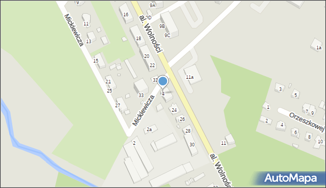 Niemodlin, Mickiewicza Adama, 4, mapa Niemodlin