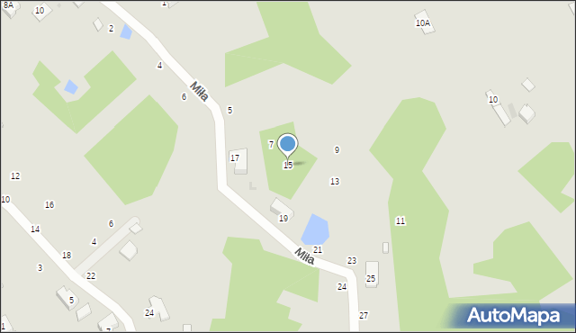 Nowa Dęba, Miła, 15, mapa Nowa Dęba