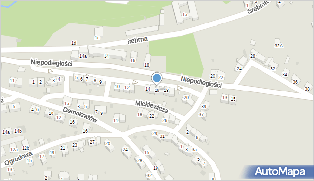 Nowa Ruda, Mickiewicza Adama, 16, mapa Nowa Ruda