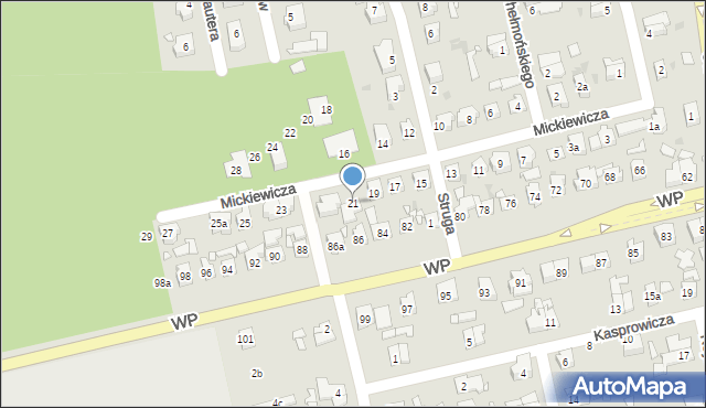Nowa Sól, Mickiewicza Adama, 21, mapa Nowa Sól