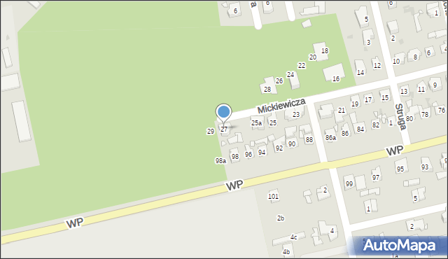 Nowa Sól, Mickiewicza Adama, 27, mapa Nowa Sól