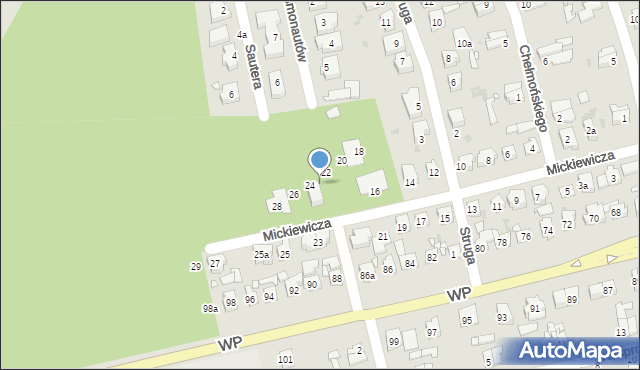 Nowa Sól, Mickiewicza Adama, 30, mapa Nowa Sól