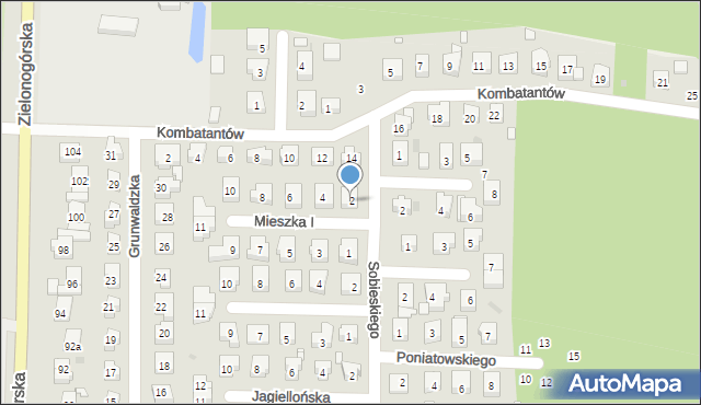 Nowa Sól, Mieszka I, 2, mapa Nowa Sól