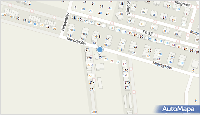 Nowa Wola, Mieczyków, 25, mapa Nowa Wola