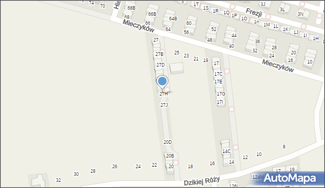 Nowa Wola, Mieczyków, 27H, mapa Nowa Wola