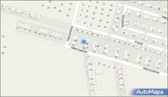 Nowa Wola, Mieczyków, 66, mapa Nowa Wola