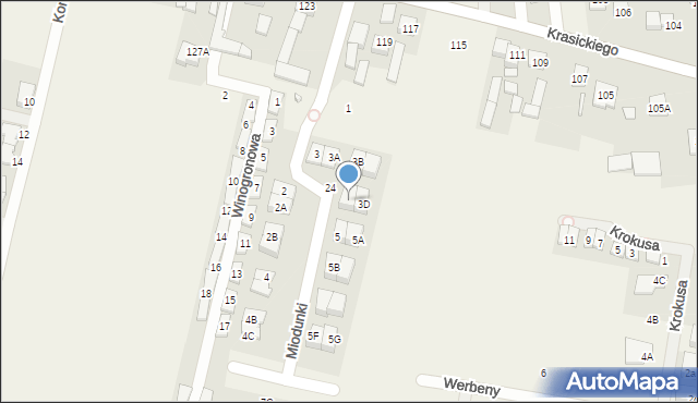 Nowa Wola, Miodunki, 3E, mapa Nowa Wola