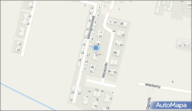 Nowa Wola, Miodunki, 4, mapa Nowa Wola