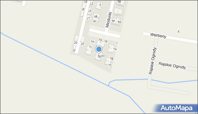 Nowa Wola, Miodunki, 7D, mapa Nowa Wola