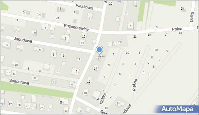 Nowe Grobice, Miodowa, 16, mapa Nowe Grobice