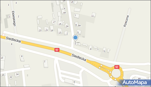 Nowe Iganie, Miodowa, 1, mapa Nowe Iganie