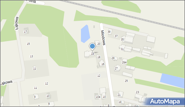 Nowe Iganie, Miodowa, 14, mapa Nowe Iganie