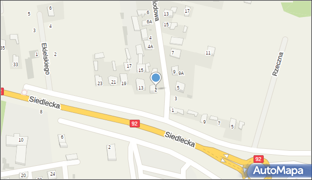 Nowe Iganie, Miodowa, 2, mapa Nowe Iganie