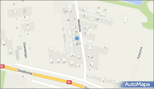 Nowe Iganie, Miodowa, 4A, mapa Nowe Iganie