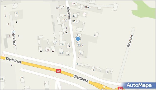 Nowe Iganie, Miodowa, 9, mapa Nowe Iganie