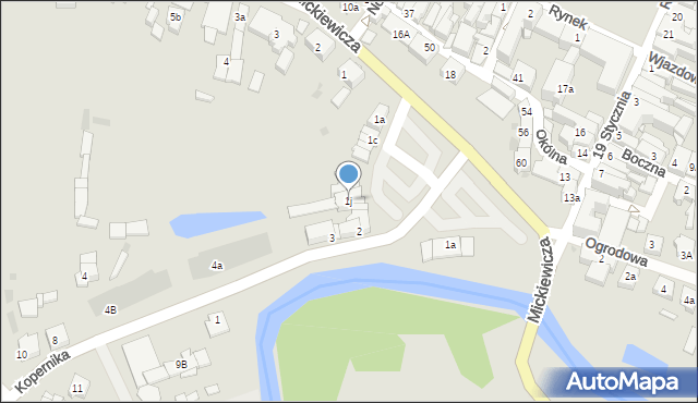 Nowe Miasto Lubawskie, Mickiewicza Adama, 1j, mapa Nowe Miasto Lubawskie