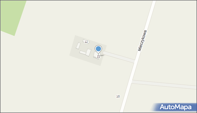 Nowe Paski, Mieczykowa, 11, mapa Nowe Paski