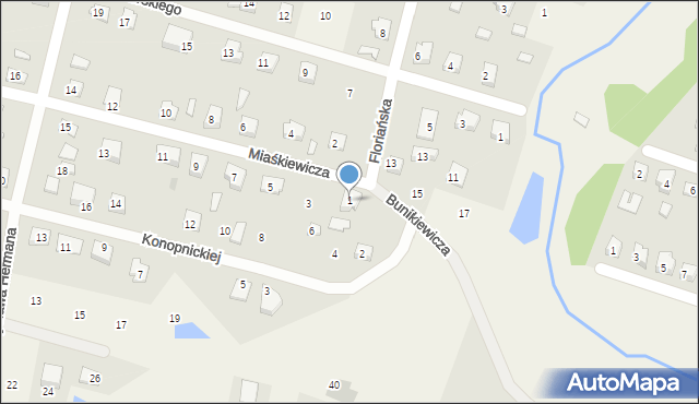 Nowe Proboszczewice, Miaśkiewicza Romualda, 1, mapa Nowe Proboszczewice