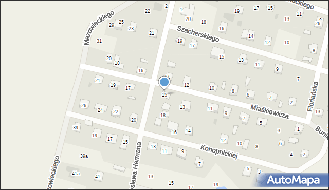 Nowe Proboszczewice, Miaśkiewicza Romualda, 15, mapa Nowe Proboszczewice