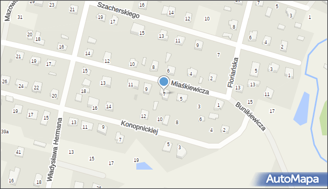 Nowe Proboszczewice, Miaśkiewicza Romualda, 7, mapa Nowe Proboszczewice