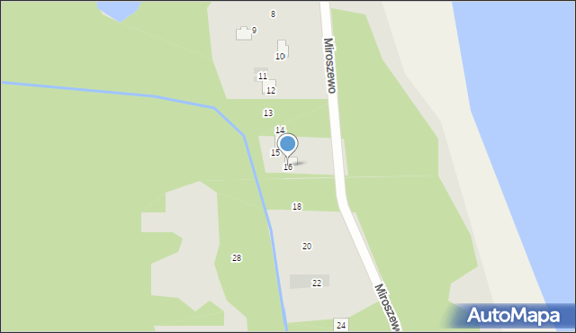 Nowe Warpno, Miroszewo, 16, mapa Nowe Warpno