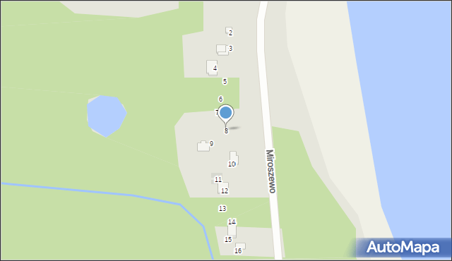 Nowe Warpno, Miroszewo, 8, mapa Nowe Warpno