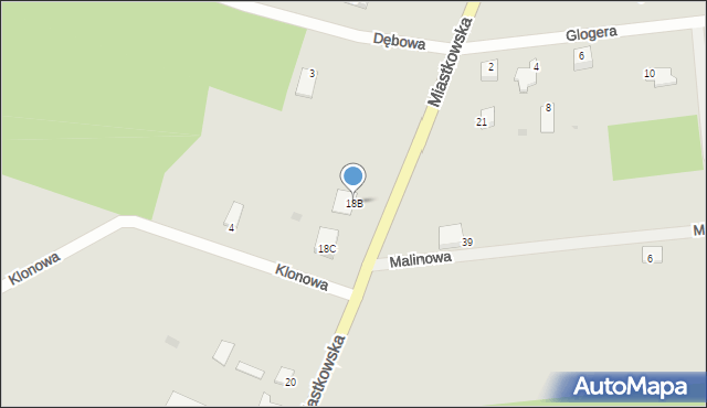 Nowogród, Miastkowska, 18B, mapa Nowogród