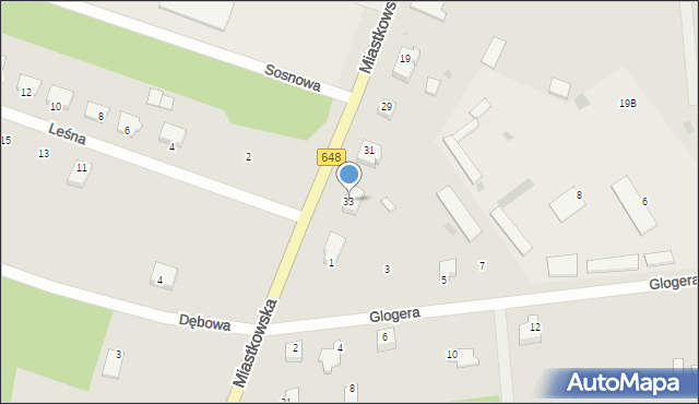 Nowogród, Miastkowska, 33, mapa Nowogród