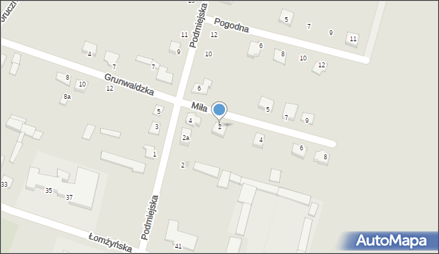 Nowogród, Miła, 2, mapa Nowogród