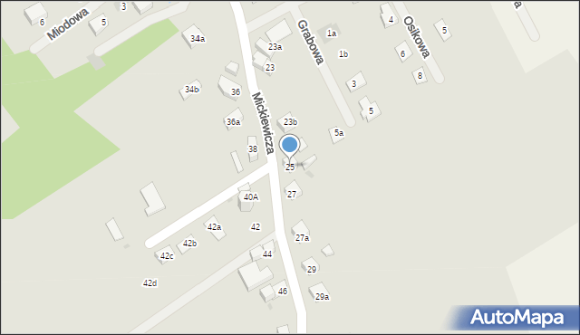 Nowogrodziec, Mickiewicza Adama, 25, mapa Nowogrodziec