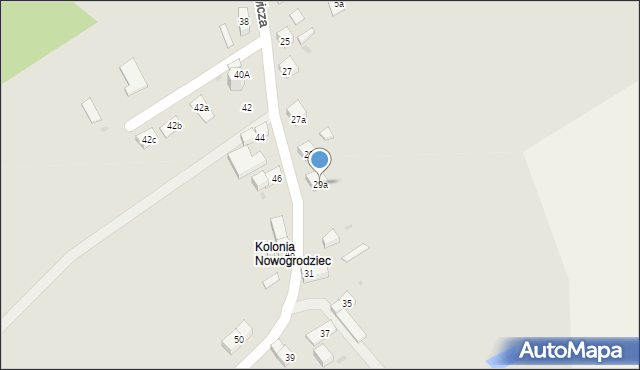 Nowogrodziec, Mickiewicza Adama, 29a, mapa Nowogrodziec