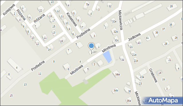 Nowogrodziec, Miodowa, 2, mapa Nowogrodziec