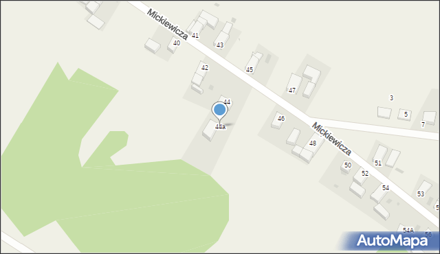 Nowy Dwór, Mickiewicza Adama, 44a, mapa Nowy Dwór