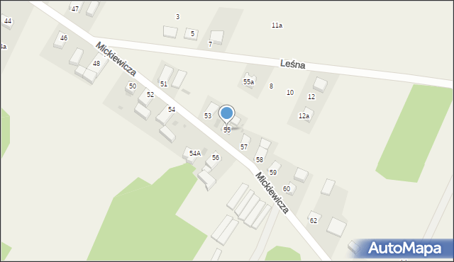 Nowy Dwór, Mickiewicza Adama, 55, mapa Nowy Dwór