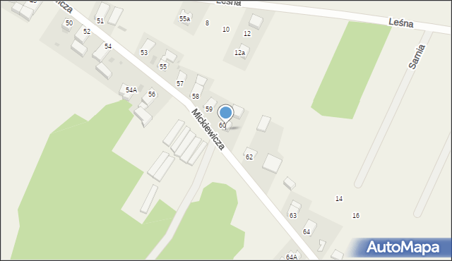Nowy Dwór, Mickiewicza Adama, 61, mapa Nowy Dwór