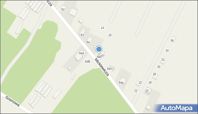 Nowy Dwór, Mickiewicza Adama, 64C, mapa Nowy Dwór