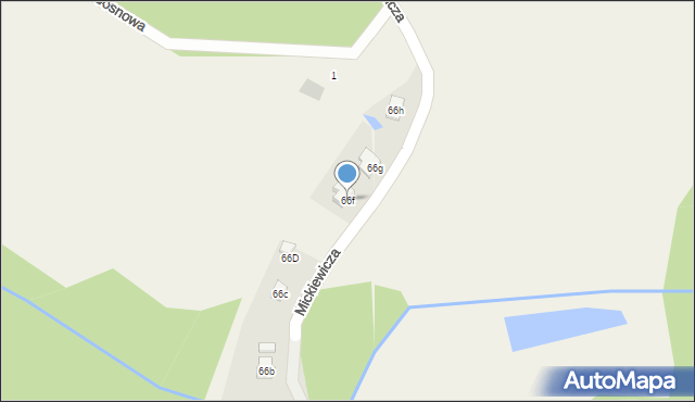 Nowy Dwór, Mickiewicza Adama, 66f, mapa Nowy Dwór