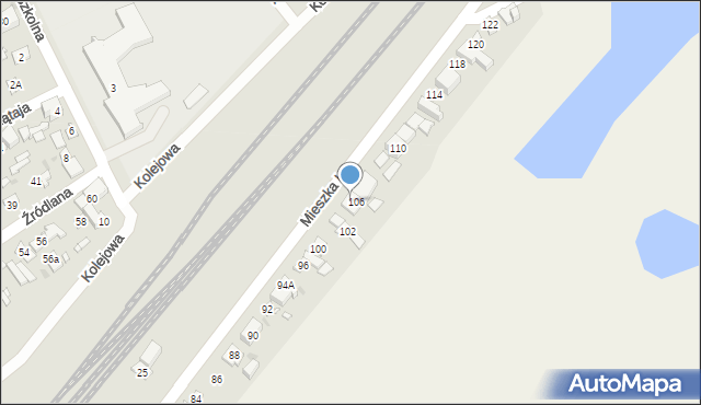 Nowy Dwór Mazowiecki, Mieszka I, 106a, mapa Nowy Dwór Mazowiecki