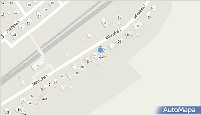Nowy Dwór Mazowiecki, Mieszka I, 52a, mapa Nowy Dwór Mazowiecki