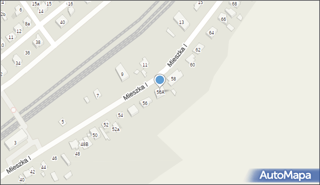 Nowy Dwór Mazowiecki, Mieszka I, 56A, mapa Nowy Dwór Mazowiecki