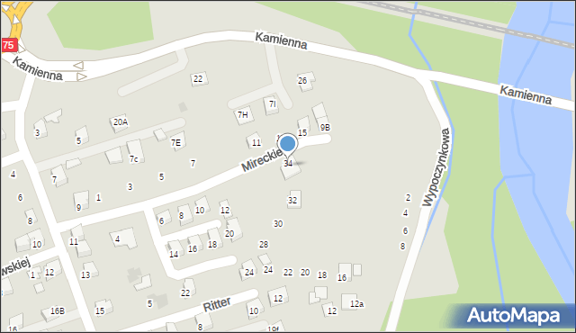 Nowy Sącz, Mireckiego Stanisława, płk., 34, mapa Nowego Sącza